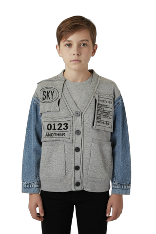 Cardigan Con manica Jeans