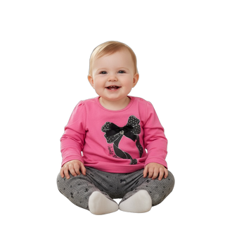 Maglia con leggings fiocco