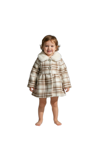 Vestito con cappotto quadri