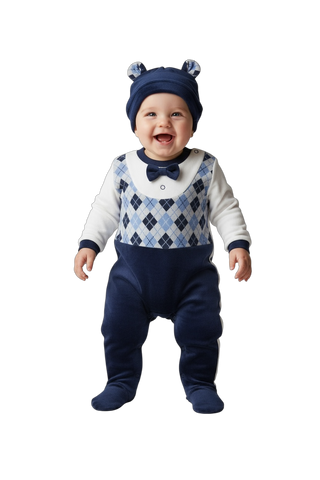 Tutina quadri con cappello